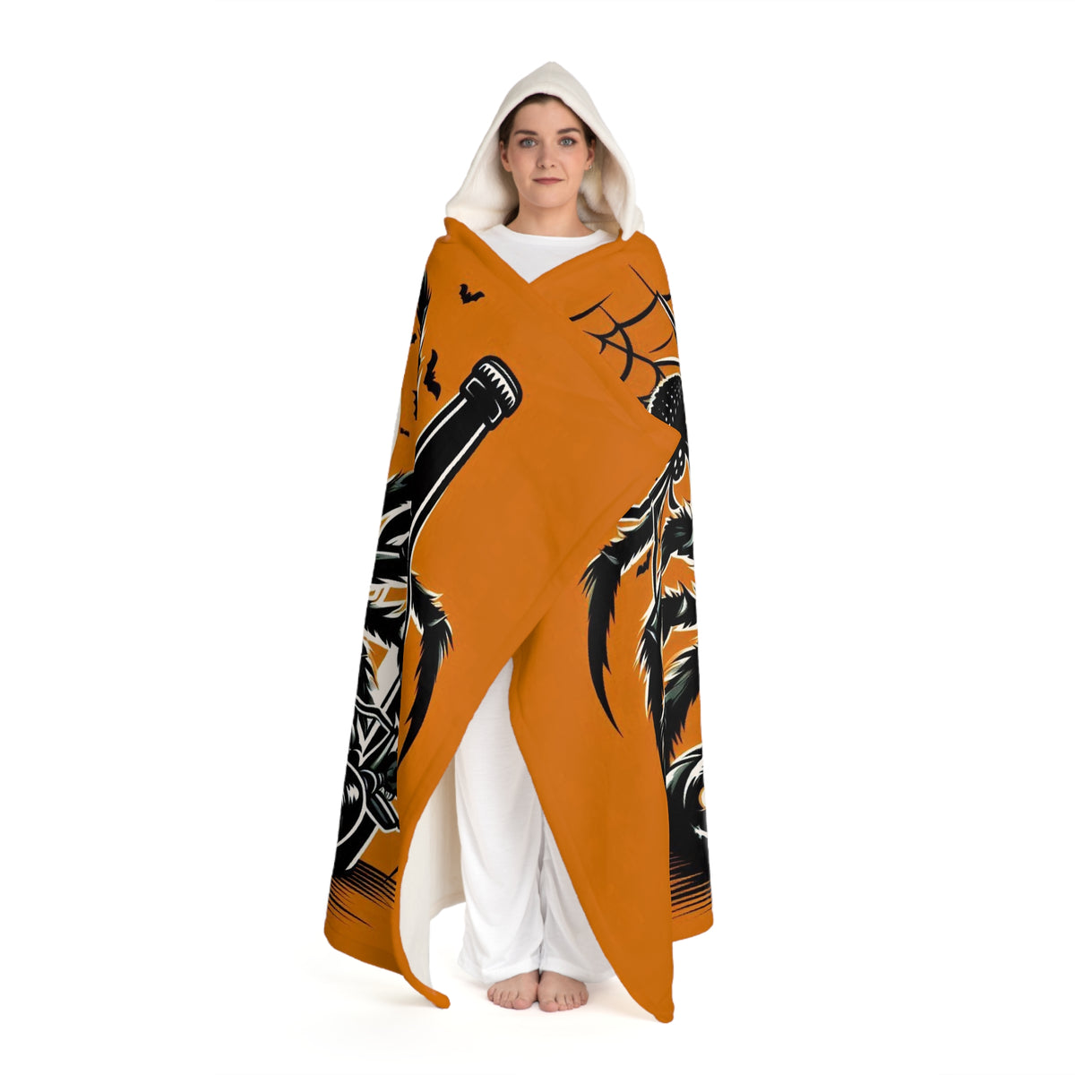 Experience Cozy Comfort with Our Hooded Sherpa Fleece Blanket