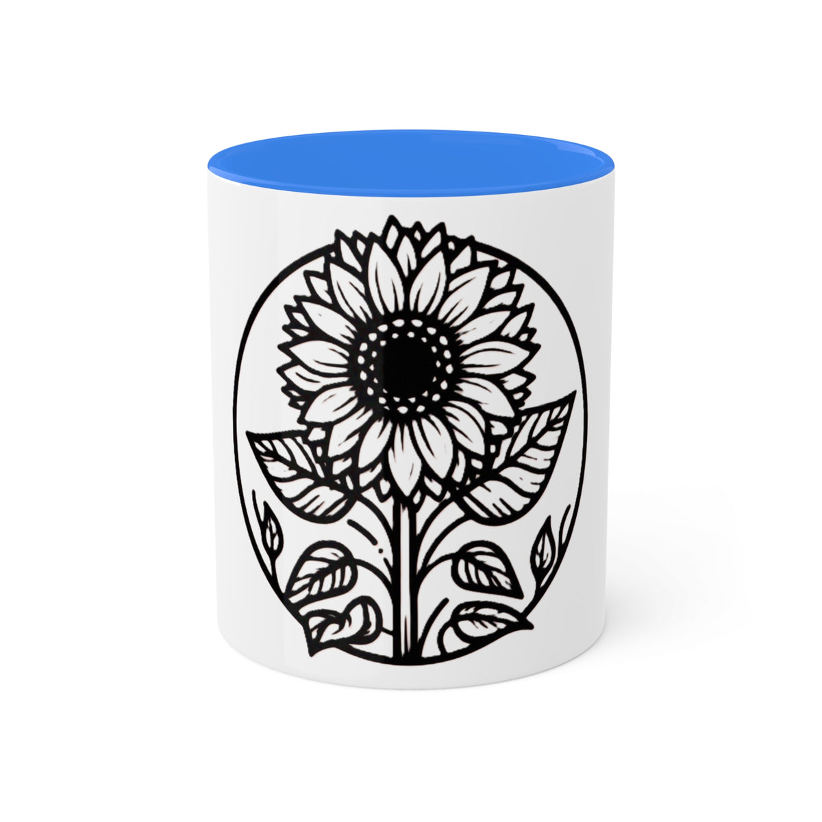 Brighten Your Mornings with Our White Sunflower Coffee Mug
