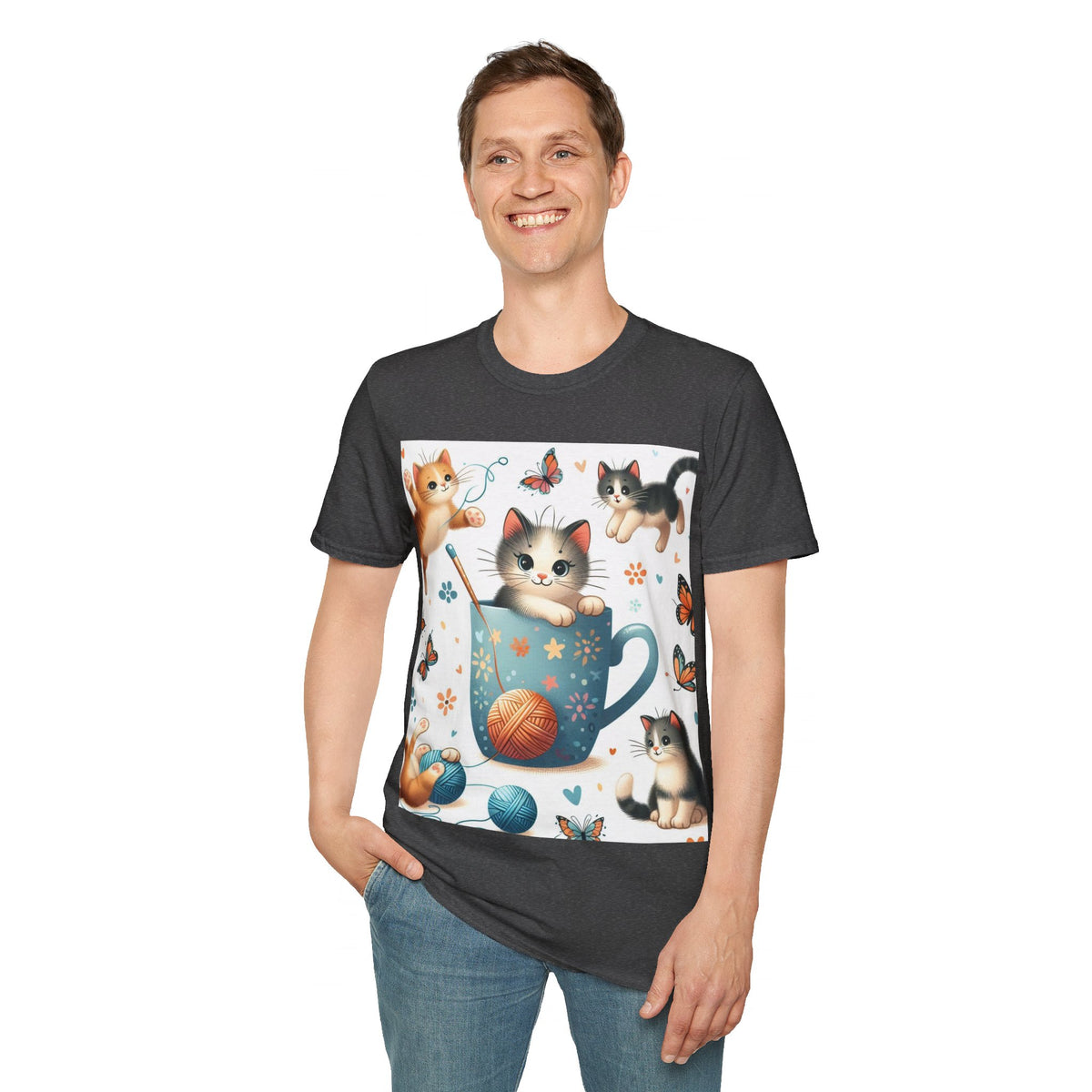 Purr-fect Comfort for Cat Lovers: Unisex Soft-Style T-Shirt - OLM Store