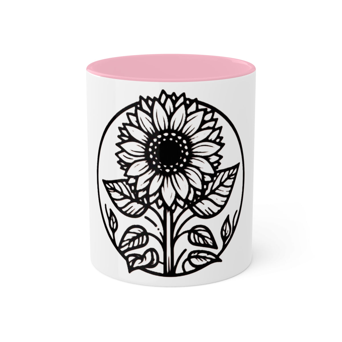 Brighten Your Mornings with Our White Sunflower Coffee Mug