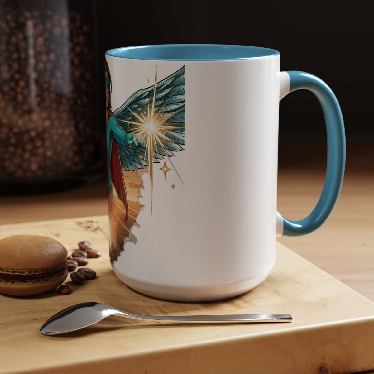 Empower Your Morning with the Aquila Diamond Superhero Mug