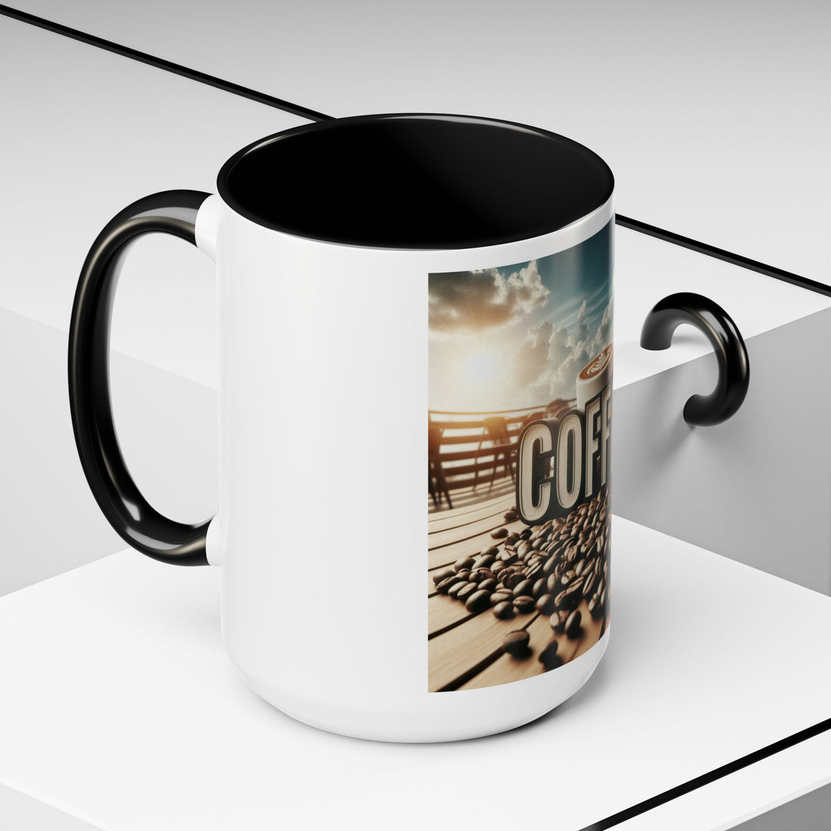 Coffee Beans Accent Coffee Mug (11, 15oz) - OLM Store