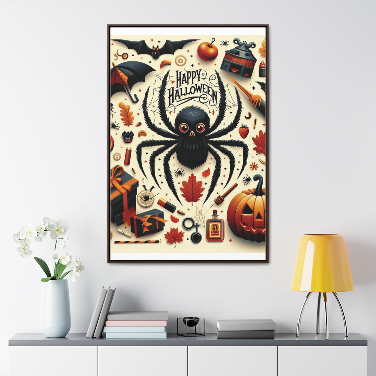 Halloween Canvas Wall Art - Vertical Gallery Wrap for Spooky Decor