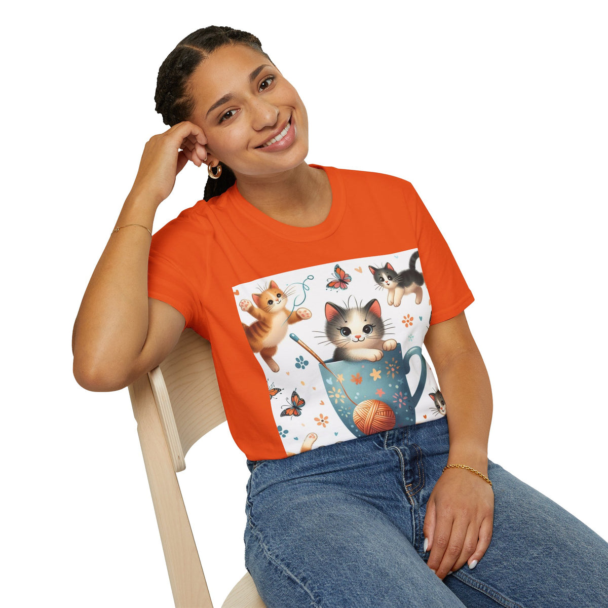 Purr-fect Comfort for Cat Lovers: Unisex Soft-Style T-Shirt - OLM Store