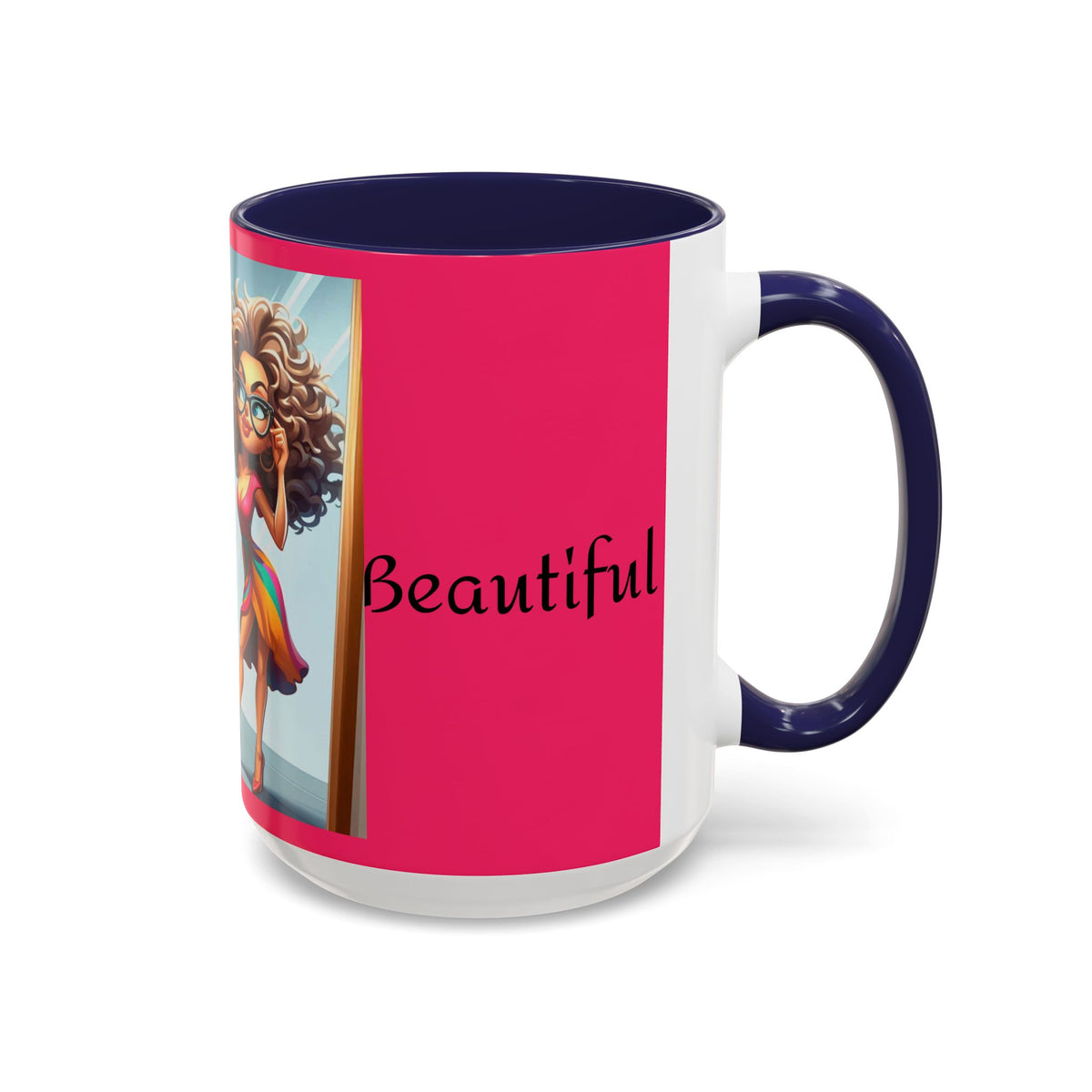 "I Am Beautiful" Accent Coffee Mug (11, 15oz) - OLM Store