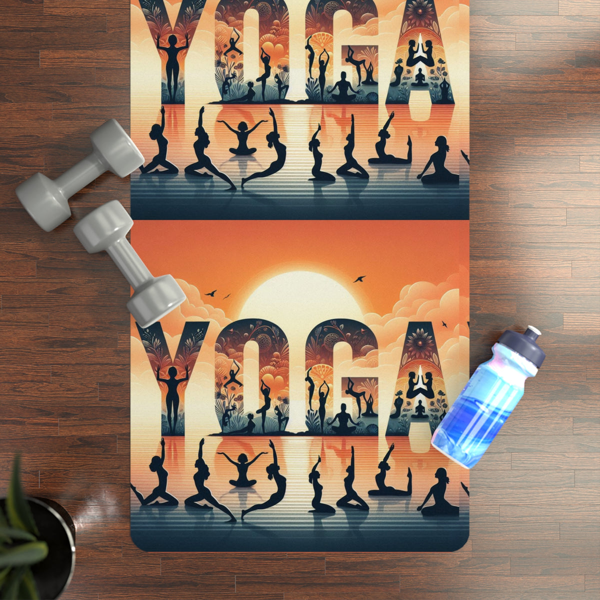 "Yoga Sunrise" Rubber Yoga Mat - OLM Store