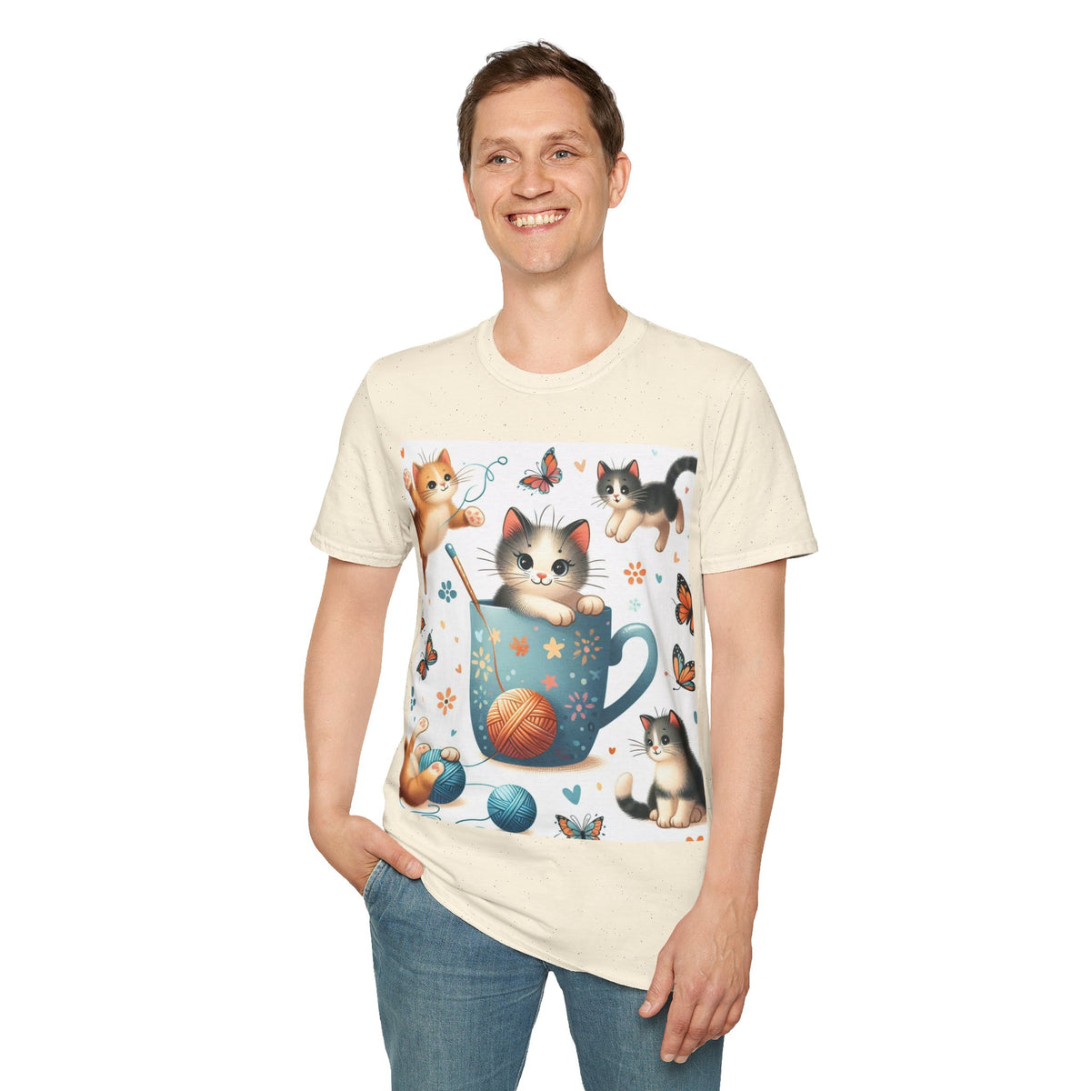 Purr-fect Comfort for Cat Lovers: Unisex Soft-Style T-Shirt - OLM Store