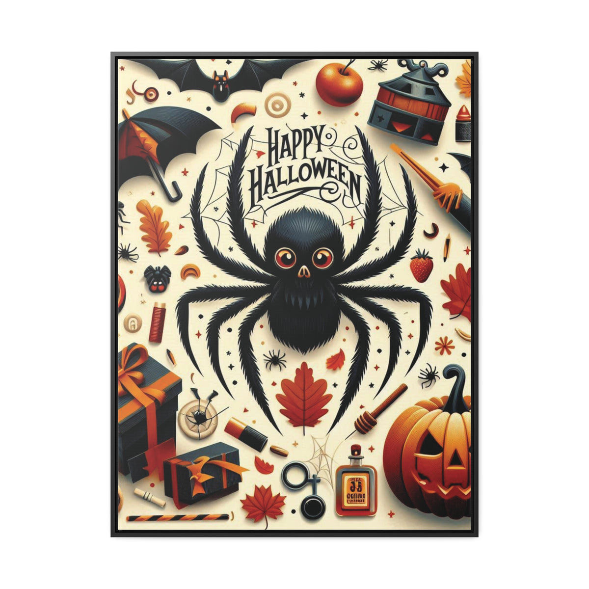 Halloween Canvas Wall Art - Vertical Gallery Wrap for Spooky Decor