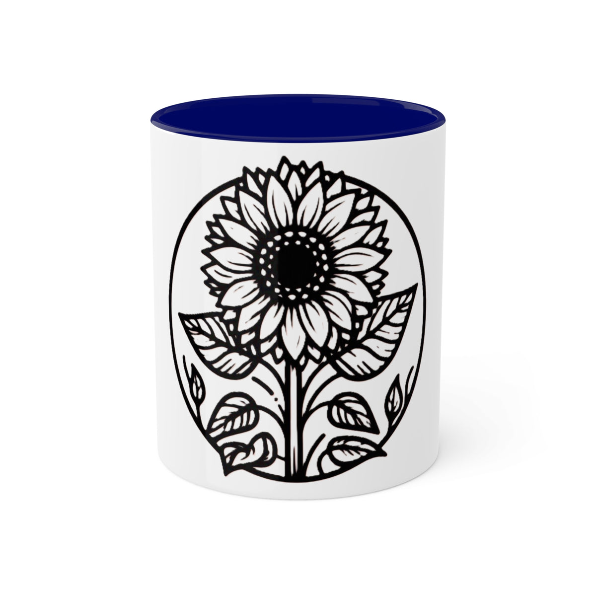 Brighten Your Mornings with Our White Sunflower Coffee Mug