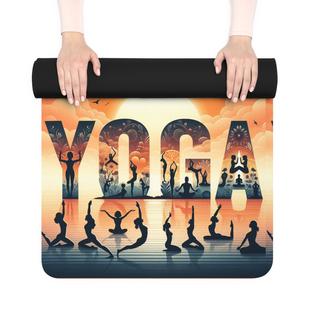 "Yoga Sunrise" Rubber Yoga Mat - OLM Store