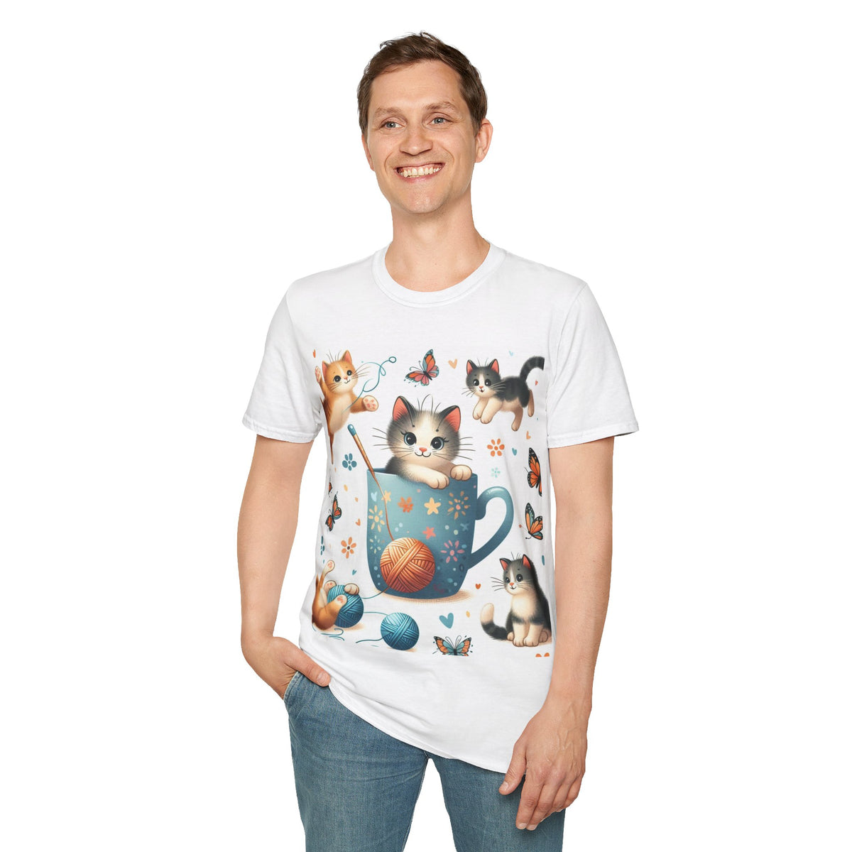 Purr-fect Comfort for Cat Lovers: Unisex Soft-Style T-Shirt - OLM Store