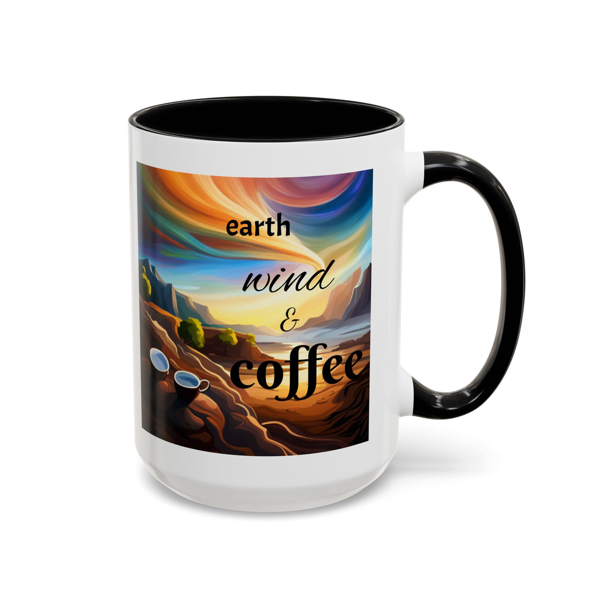"Earth, Wind, and Fire" Accent Coffee Mug (11, 15oz) - OLM Store
