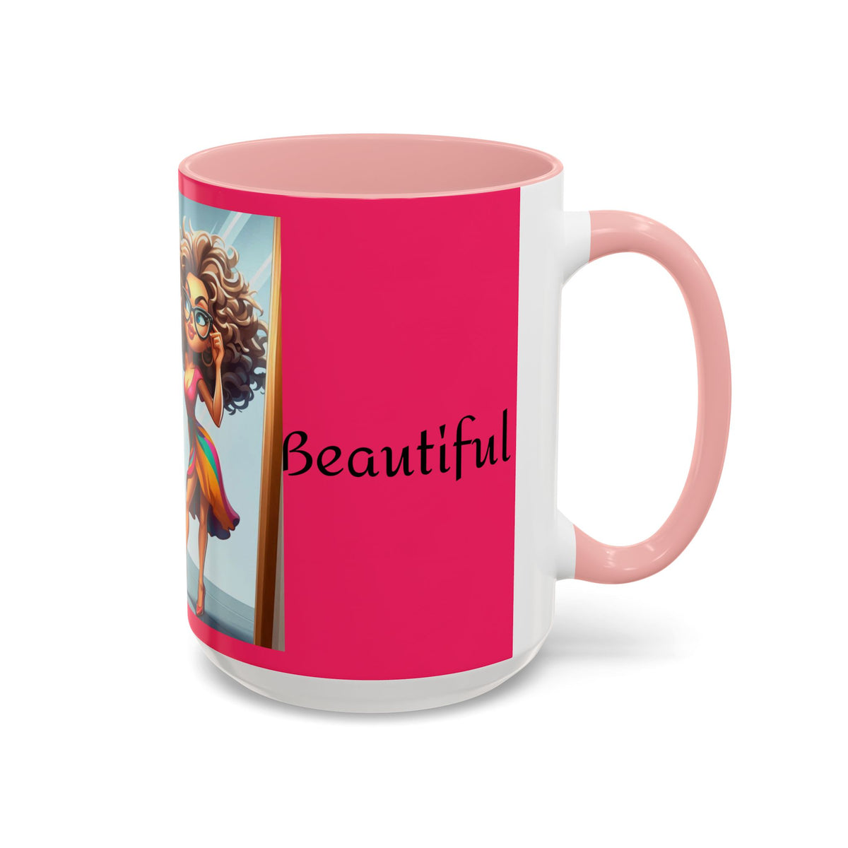"I Am Beautiful" Accent Coffee Mug (11, 15oz) - OLM Store
