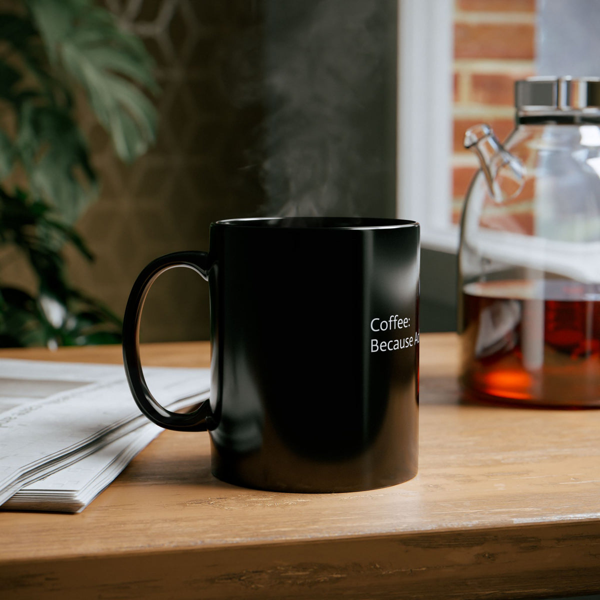 “Conquer the Day with a Cup of Can-Do: The ‘Adulting’ Mug” Black Mug (11oz, 15oz) - OLM Store