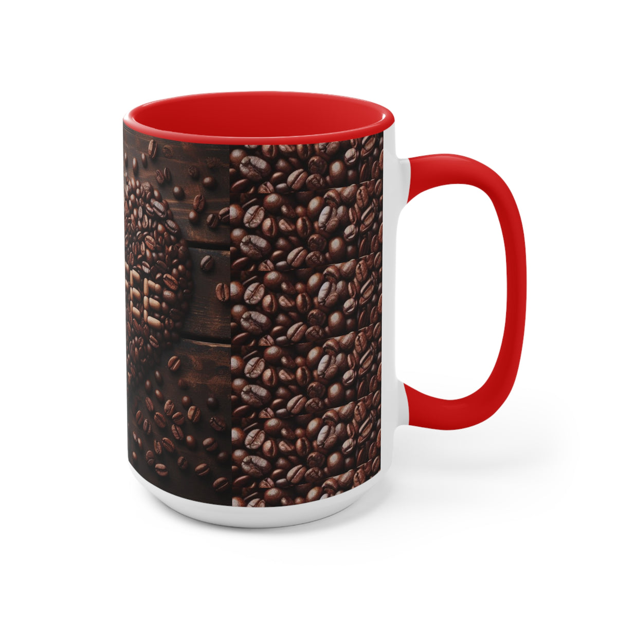 Coffee Bean Heart Accent Mugs - OLM Store
