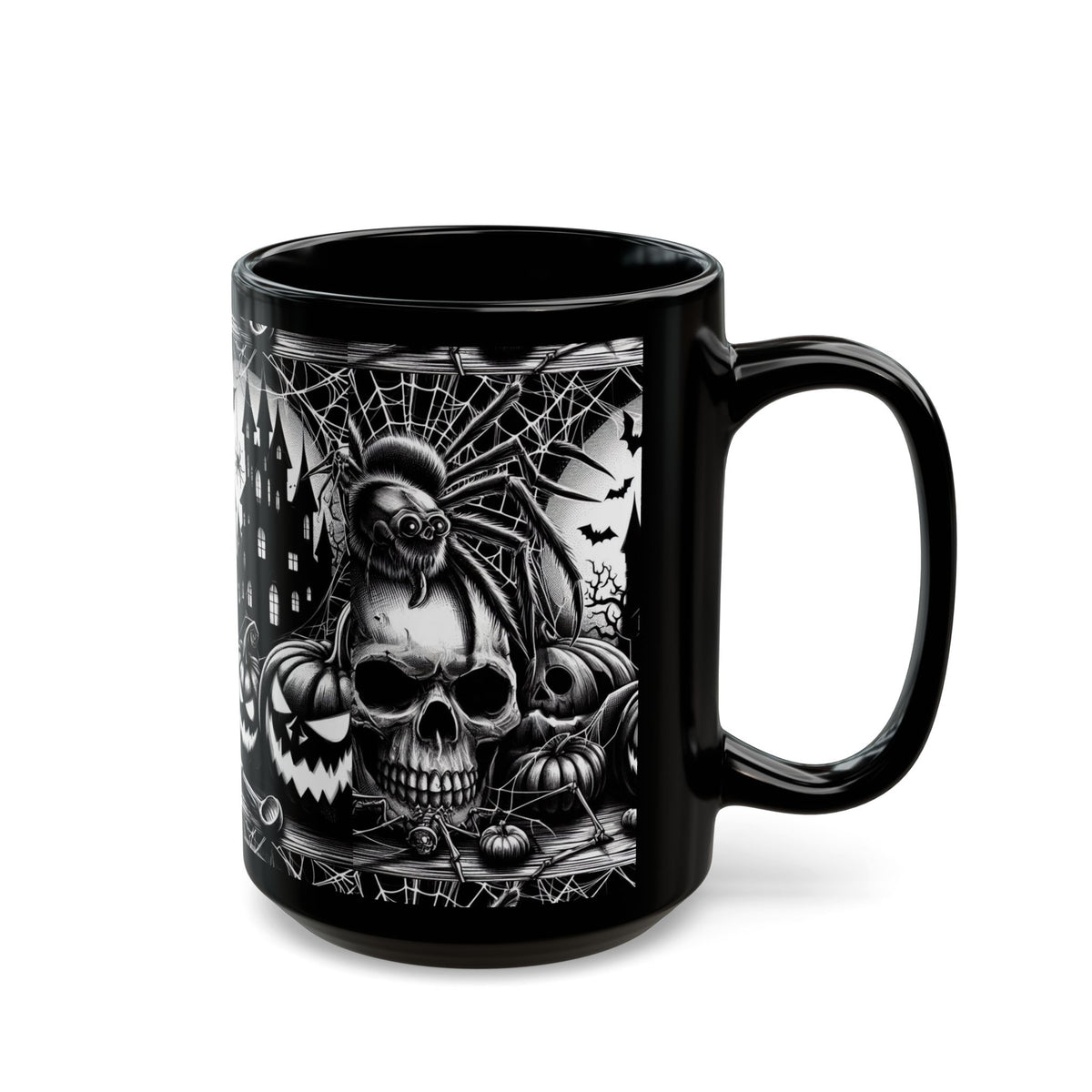 Enchanting Custom Black Ceramic Mug – Perfect for Your Daily Sips!