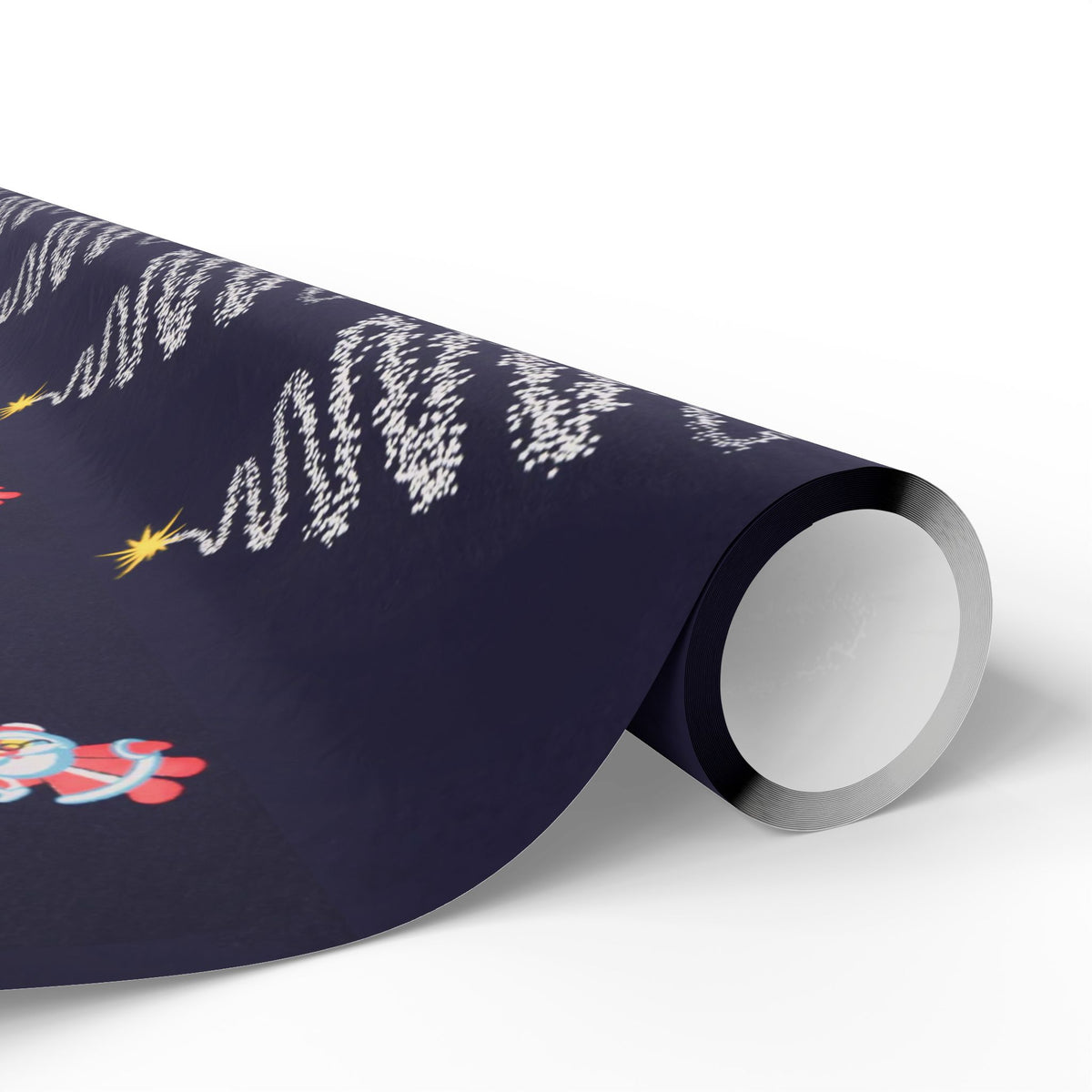 Celebratory Firework Christmas Tree Wrapping Paper for Enchanting Gifts