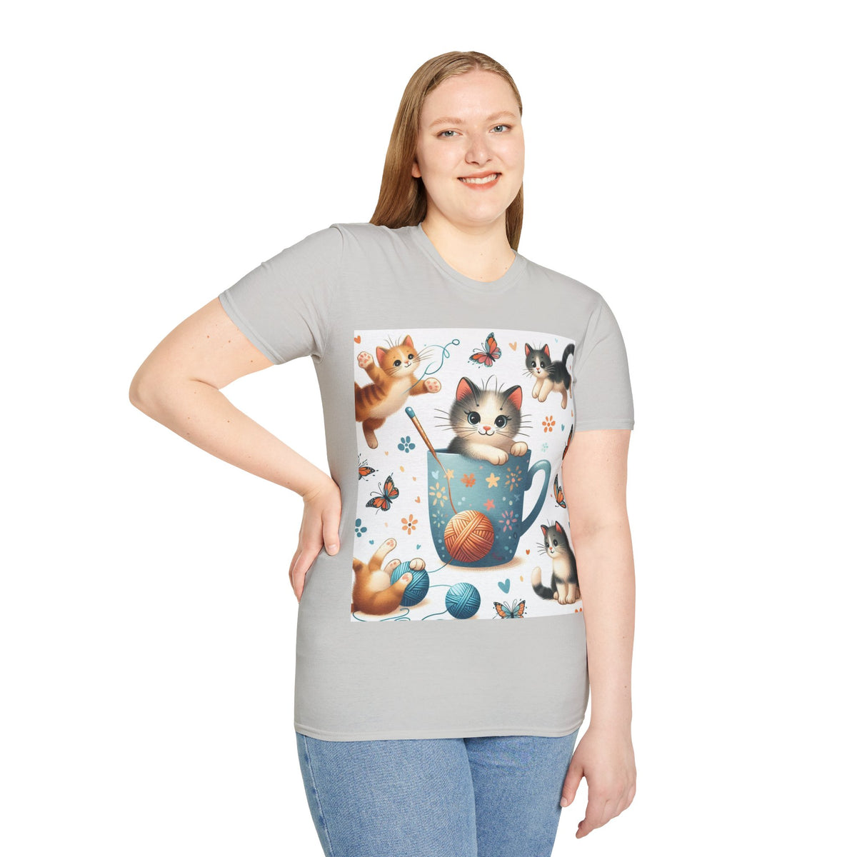 Purr-fect Comfort for Cat Lovers: Unisex Soft-Style T-Shirt - OLM Store