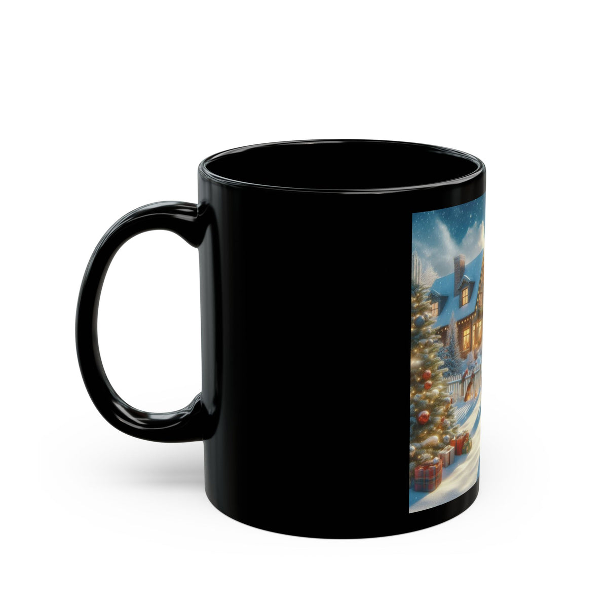 Customizable Black Ceramic Mug - Perfect for Cozy Sips This Holiday Season