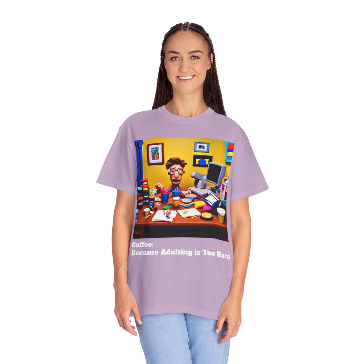 Unisex "Coffee: Because Adulting is Too Hard" Garment-Dyed T-shirt - OLM Store