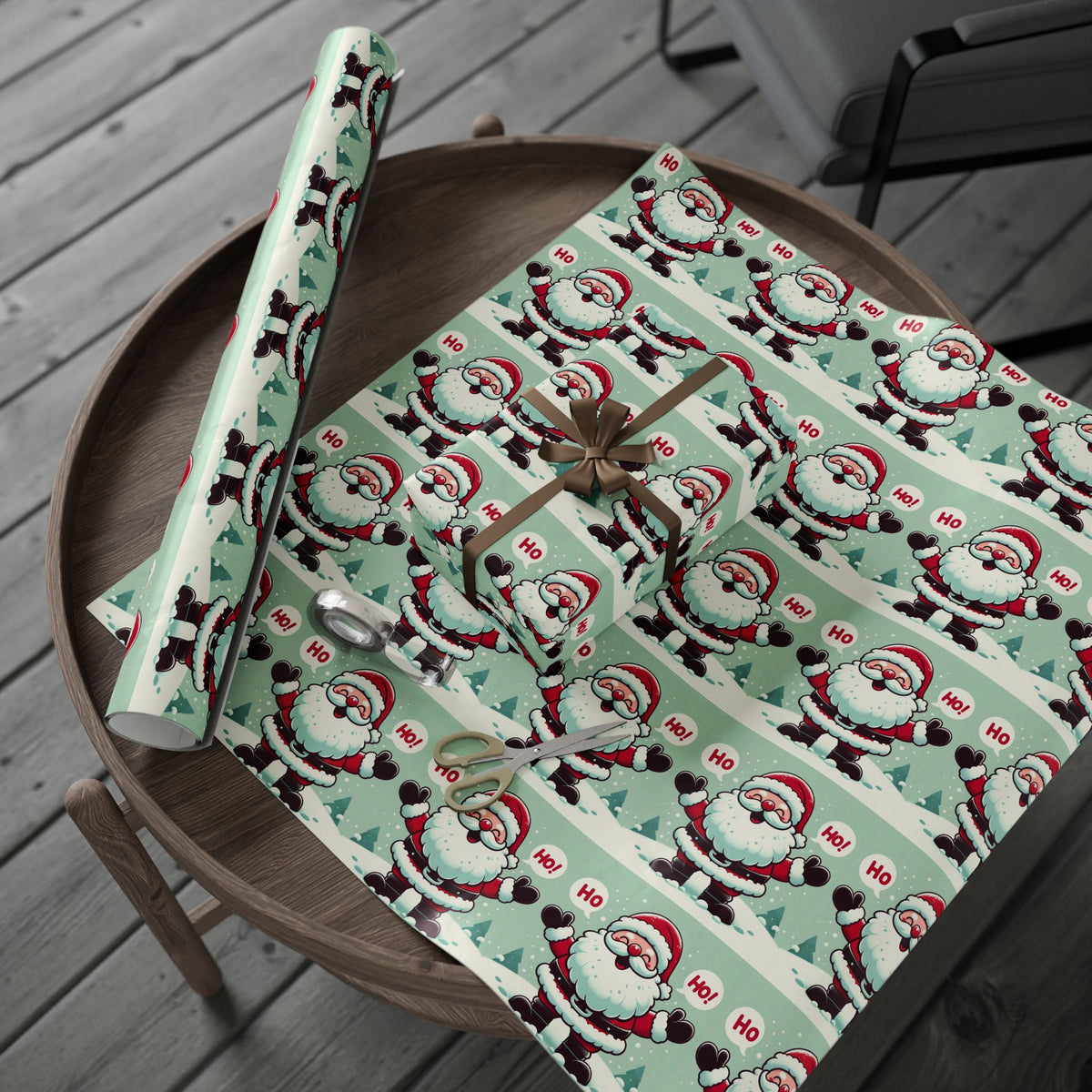 Santa Ho Ho Wrapping Paper – Spread Holiday Cheer with Every Gift