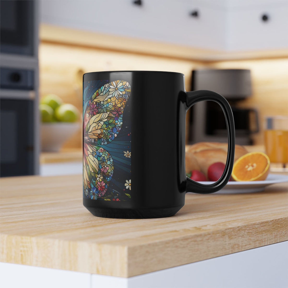 "Our Butterfly Mosaic" Black Mug (11oz, 15oz) - OLM Store