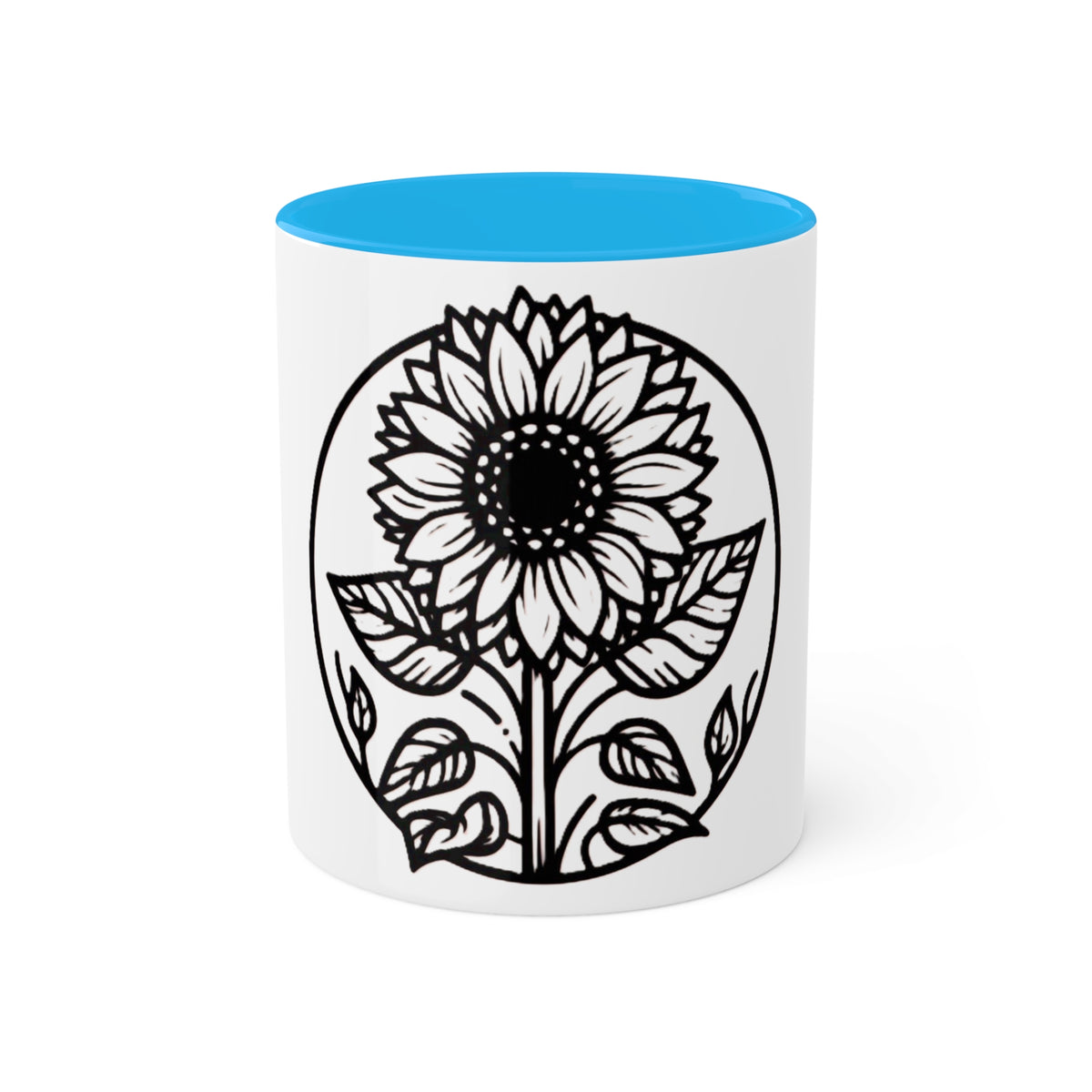 Brighten Your Mornings with Our White Sunflower Coffee Mug