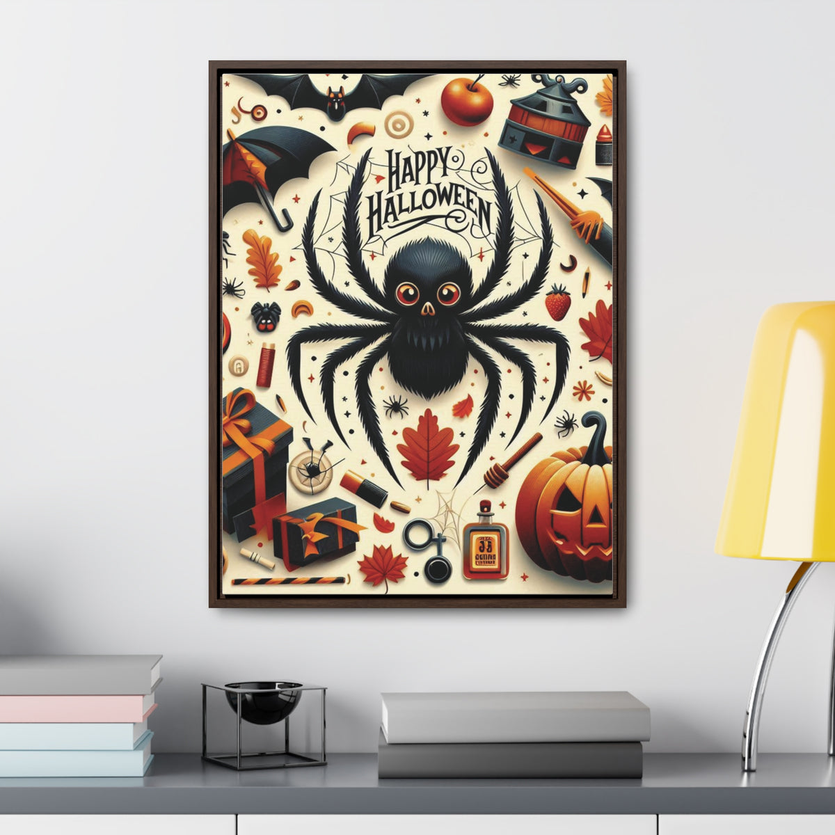Halloween Canvas Wall Art - Vertical Gallery Wrap for Spooky Decor