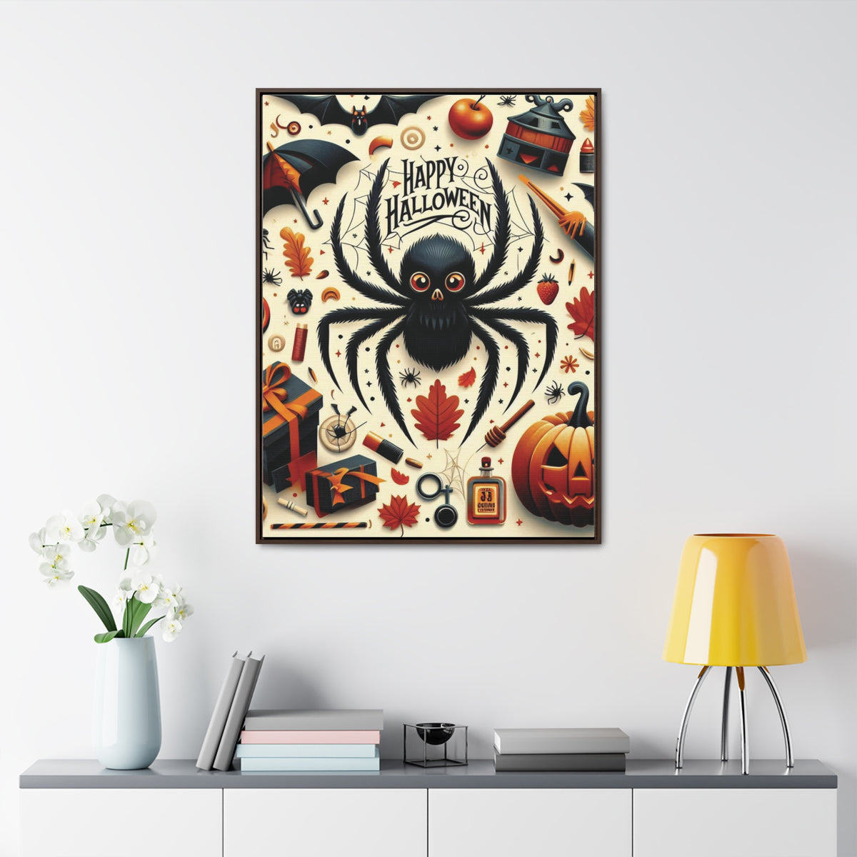 Halloween Canvas Wall Art - Vertical Gallery Wrap for Spooky Decor