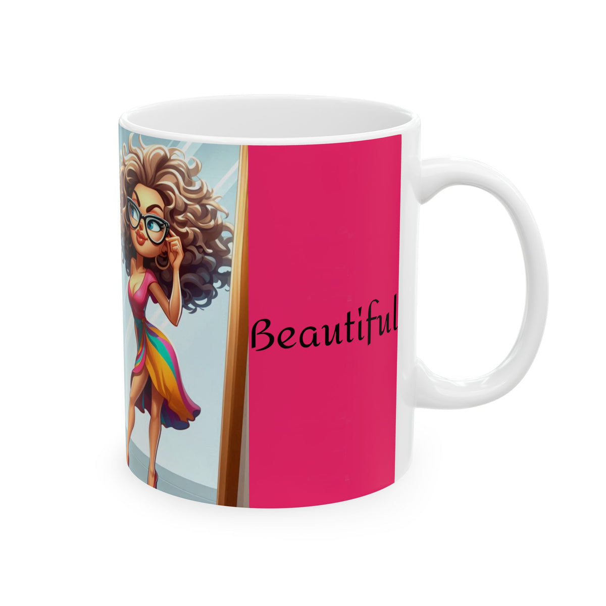 “I Am Beautiful” Ceramic Mug, (11oz, 15oz) - OLM Store