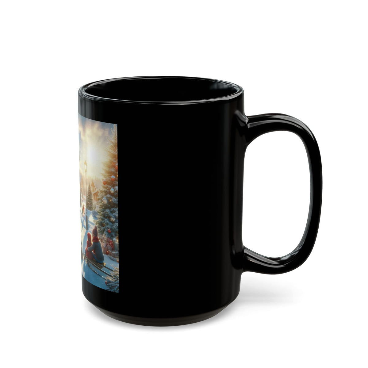 Customizable Black Ceramic Mug - Perfect for Cozy Sips This Holiday Season