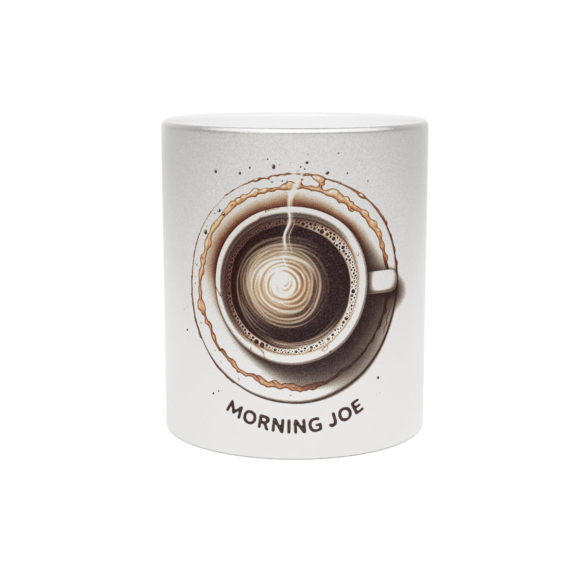 Morning Joe Metallic Mug: Elevate Your Coffee Experience with Glamorous Gold and Silver Finishes