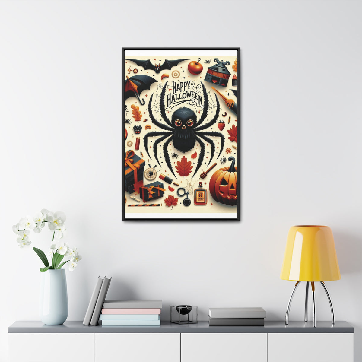 Halloween Canvas Wall Art - Vertical Gallery Wrap for Spooky Decor