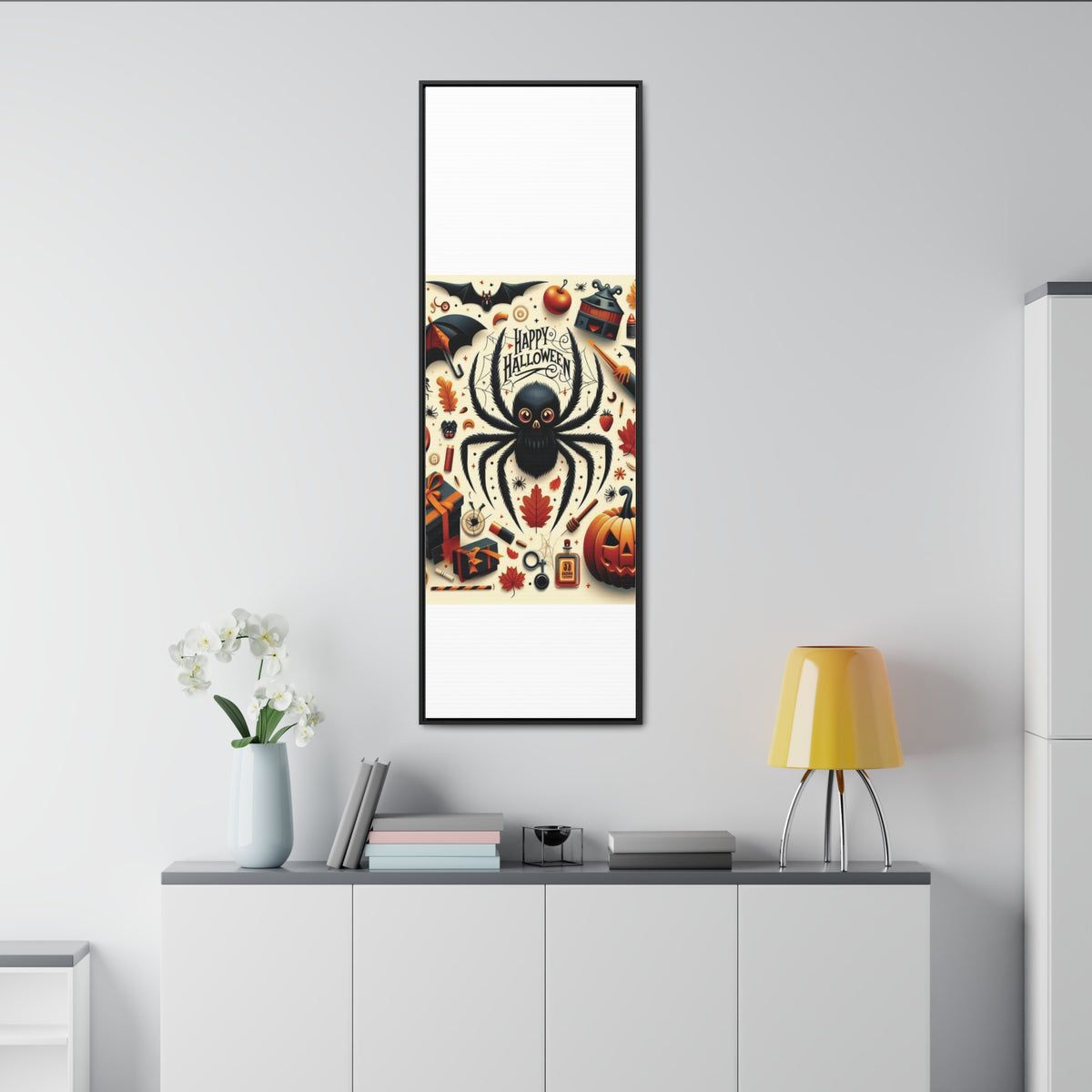 Halloween Canvas Wall Art - Vertical Gallery Wrap for Spooky Decor