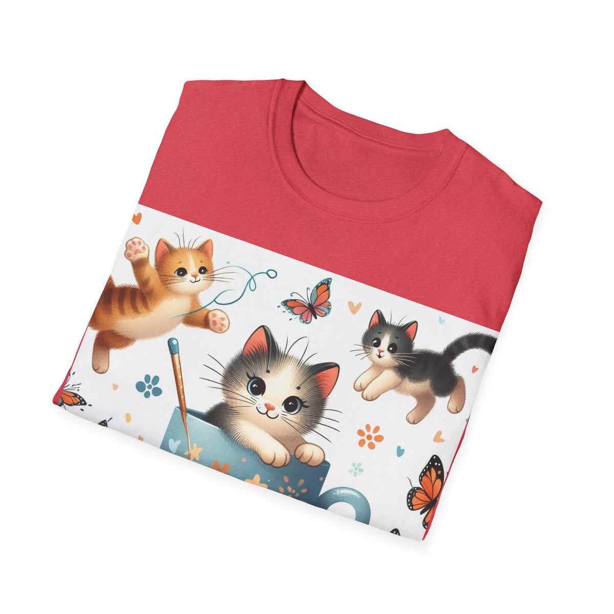 Purr-fect Comfort for Cat Lovers: Unisex Soft-Style T-Shirt - OLM Store