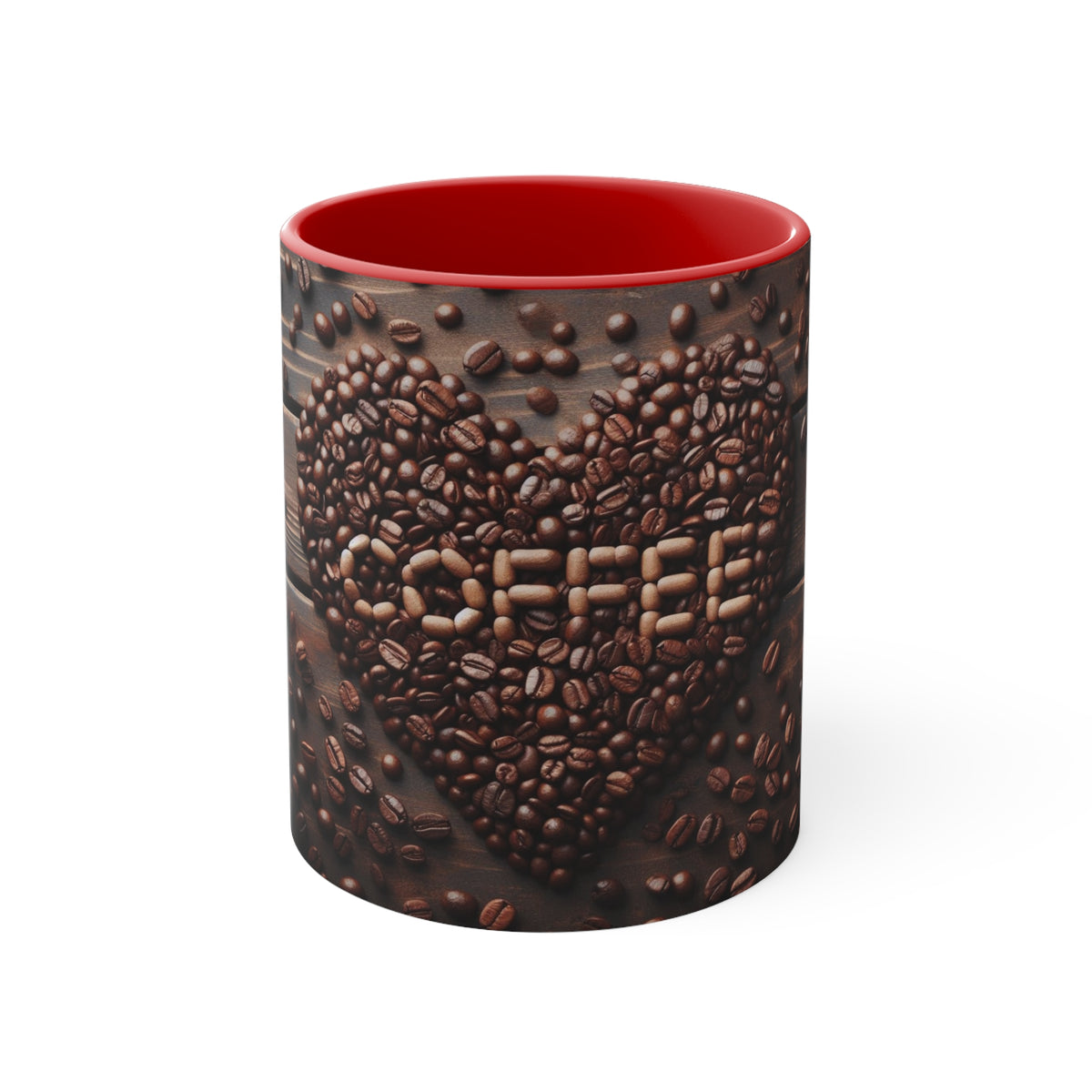 Coffee Bean Heart Accent Mugs - OLM Store