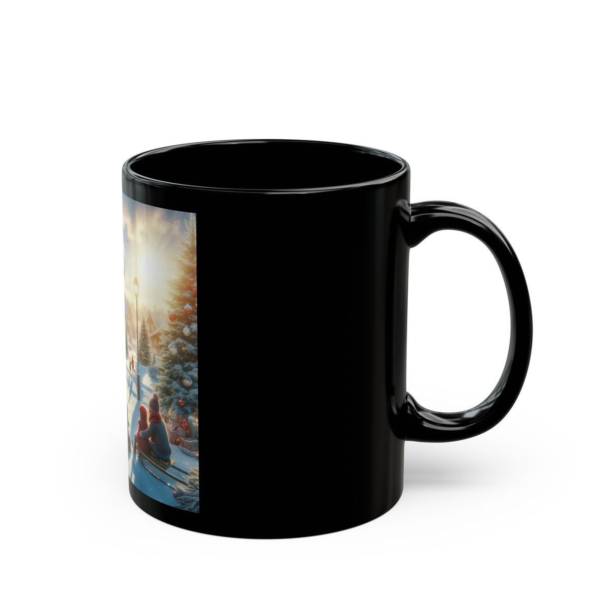 Customizable Black Ceramic Mug - Perfect for Cozy Sips This Holiday Season