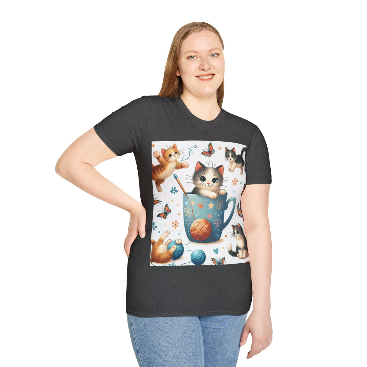 Purr-fect Comfort for Cat Lovers: Unisex Soft-Style T-Shirt - OLM Store