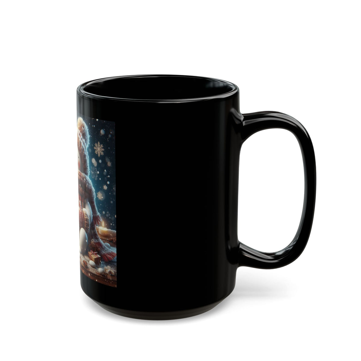 Snowman Black Mug - Embrace Winter with Every Sip