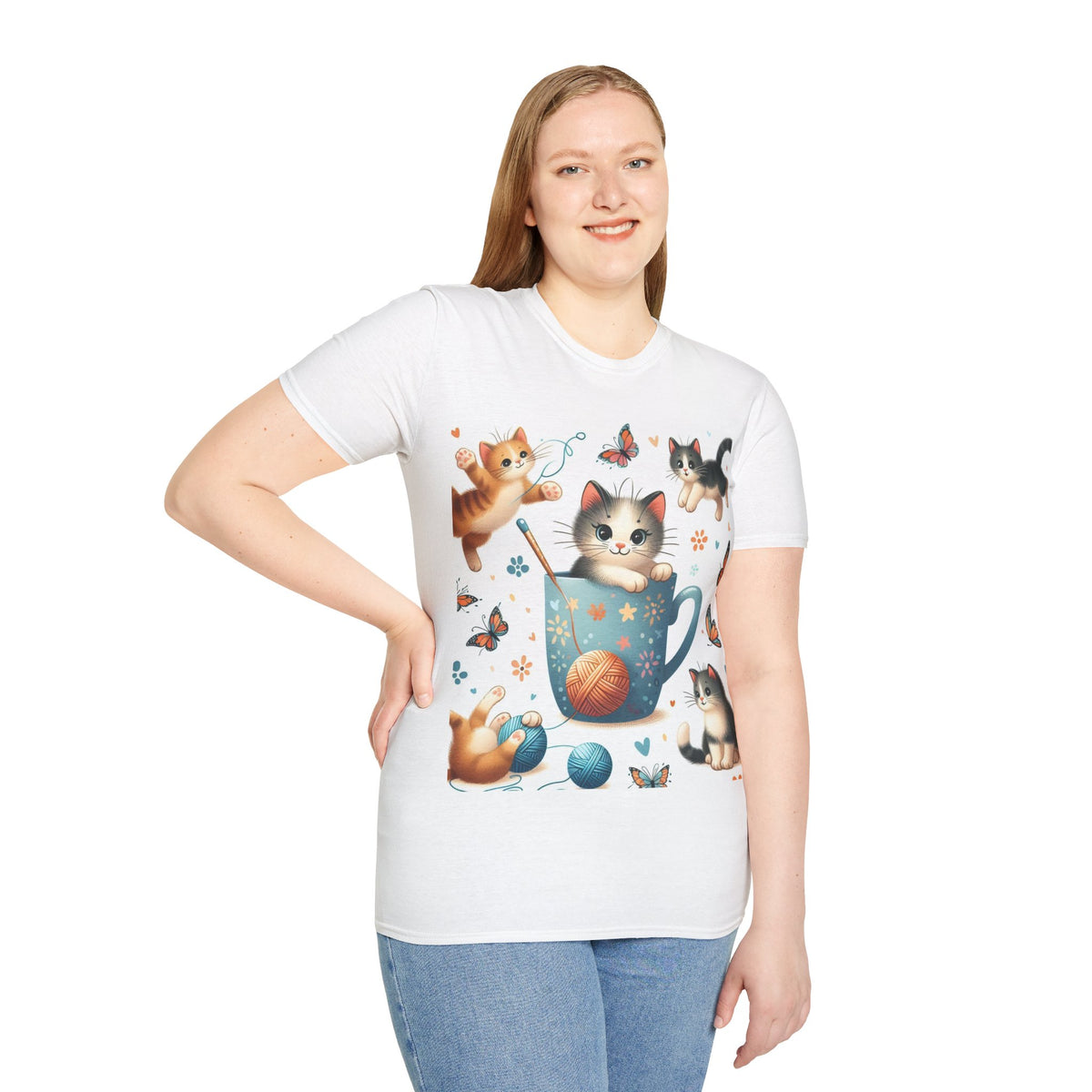 Purr-fect Comfort for Cat Lovers: Unisex Soft-Style T-Shirt - OLM Store