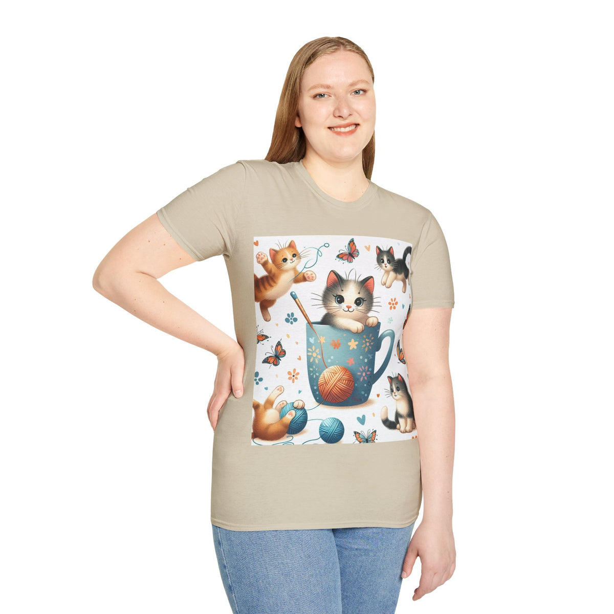 Purr-fect Comfort for Cat Lovers: Unisex Soft-Style T-Shirt - OLM Store