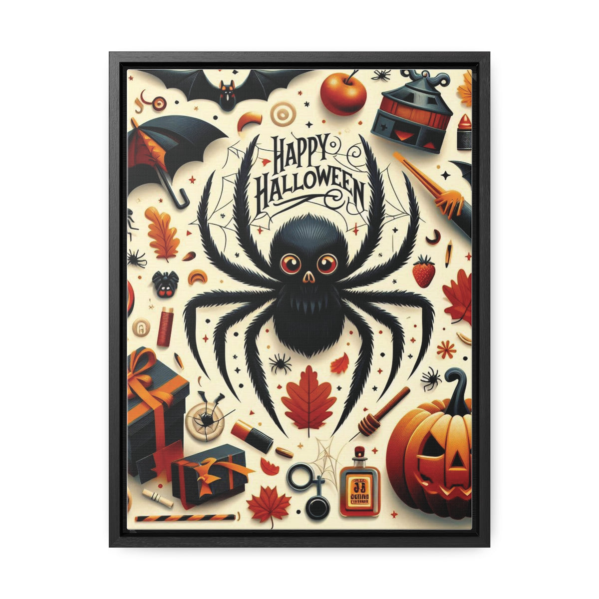 Halloween Canvas Wall Art - Vertical Gallery Wrap for Spooky Decor