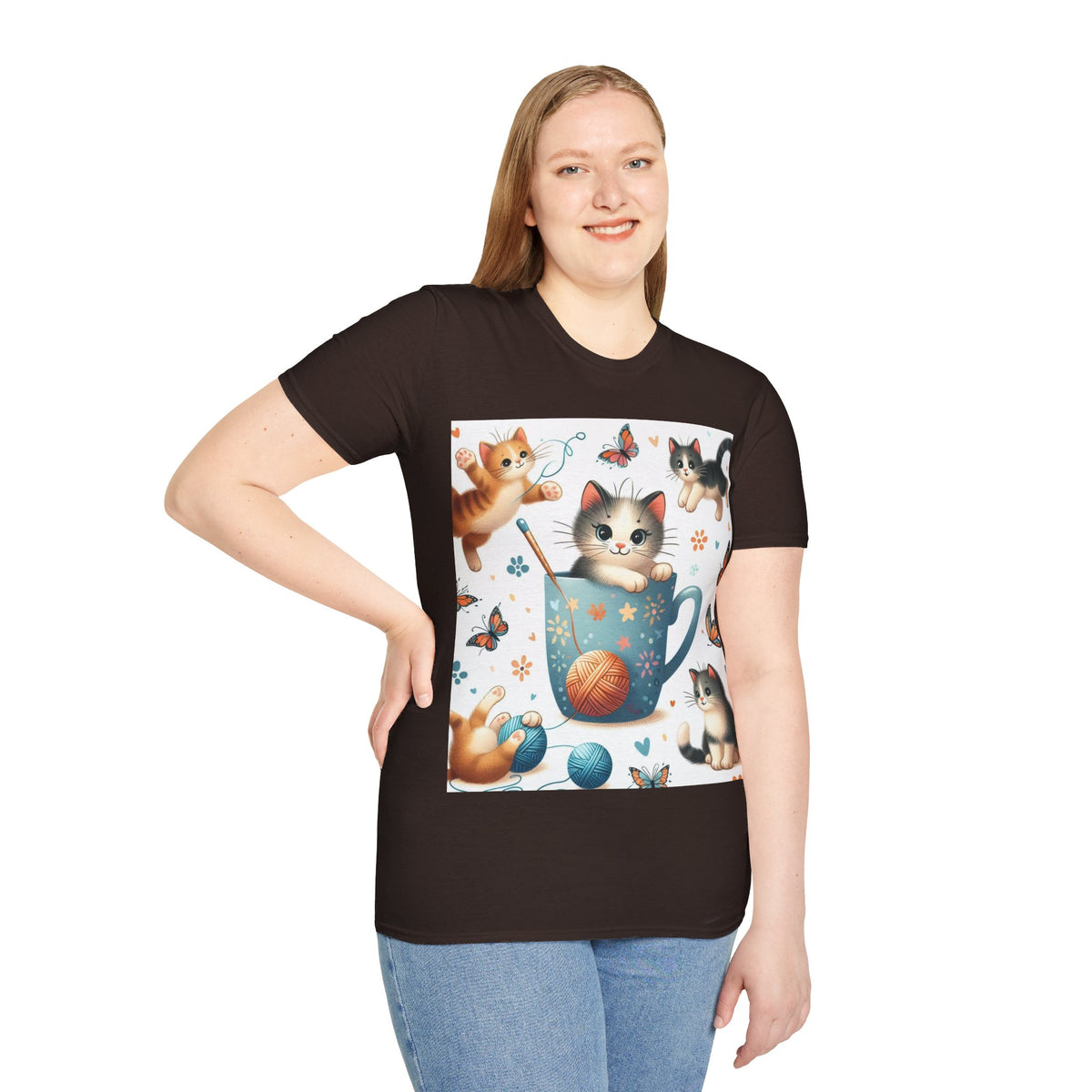 Purr-fect Comfort for Cat Lovers: Unisex Soft-Style T-Shirt - OLM Store