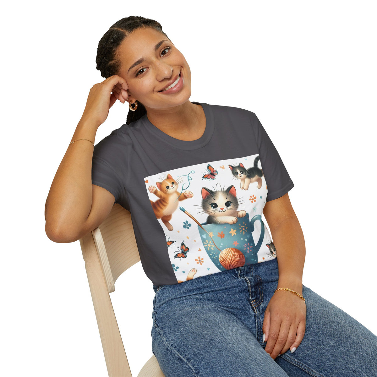Purr-fect Comfort for Cat Lovers: Unisex Soft-Style T-Shirt - OLM Store