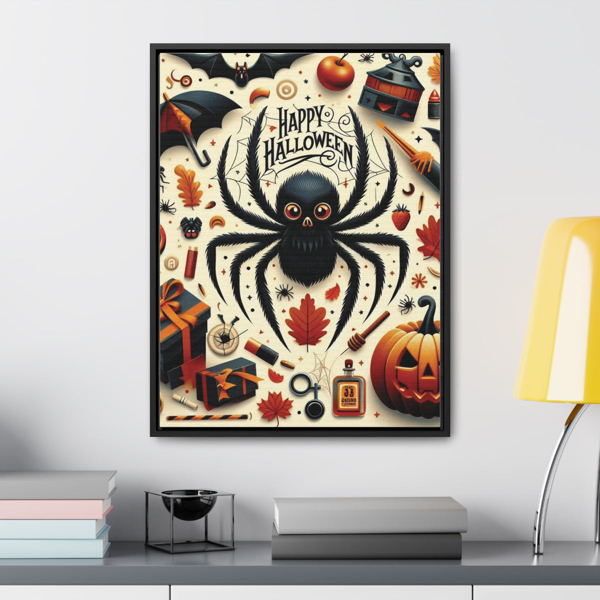 Halloween Canvas Wall Art - Vertical Gallery Wrap for Spooky Decor