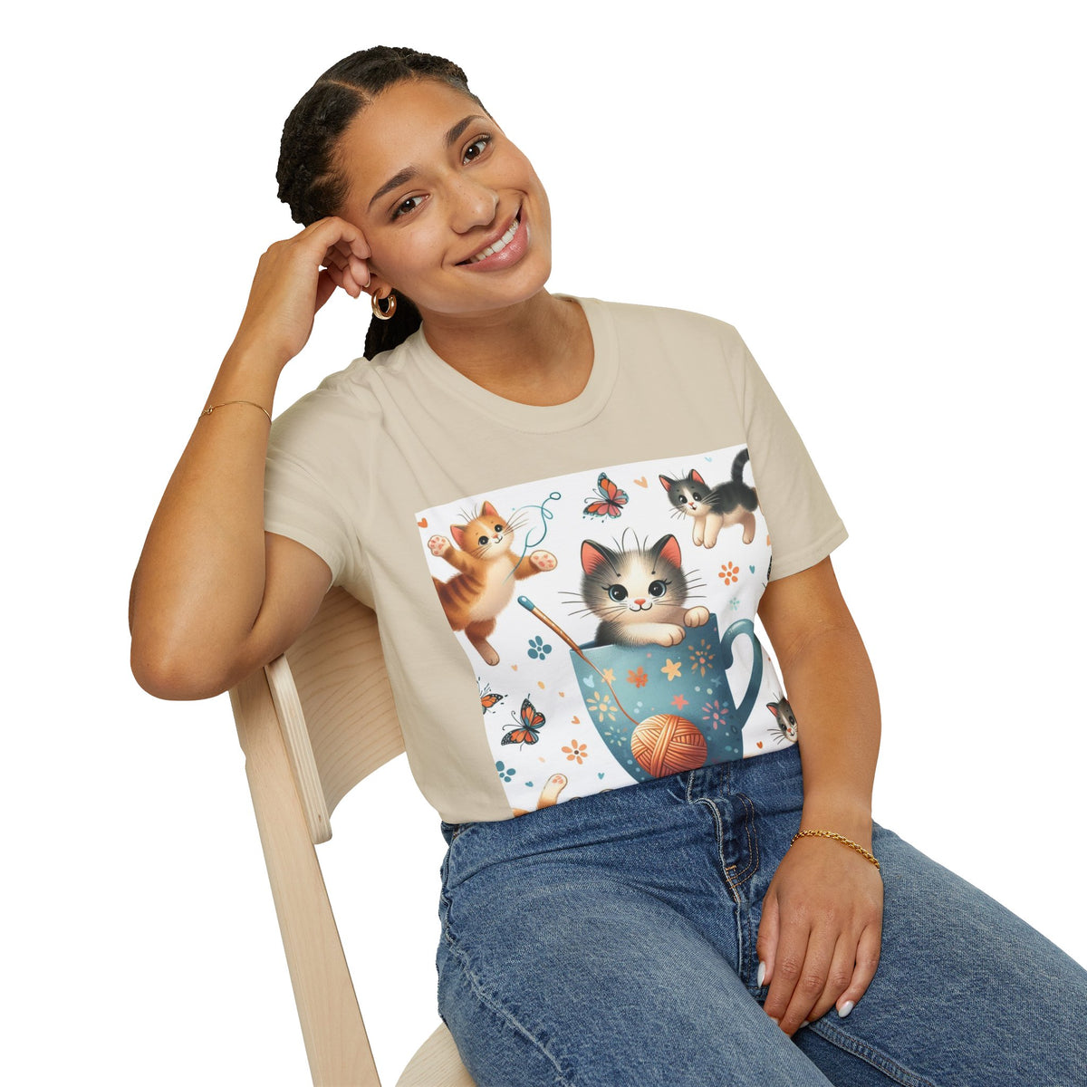 Purr-fect Comfort for Cat Lovers: Unisex Soft-Style T-Shirt - OLM Store