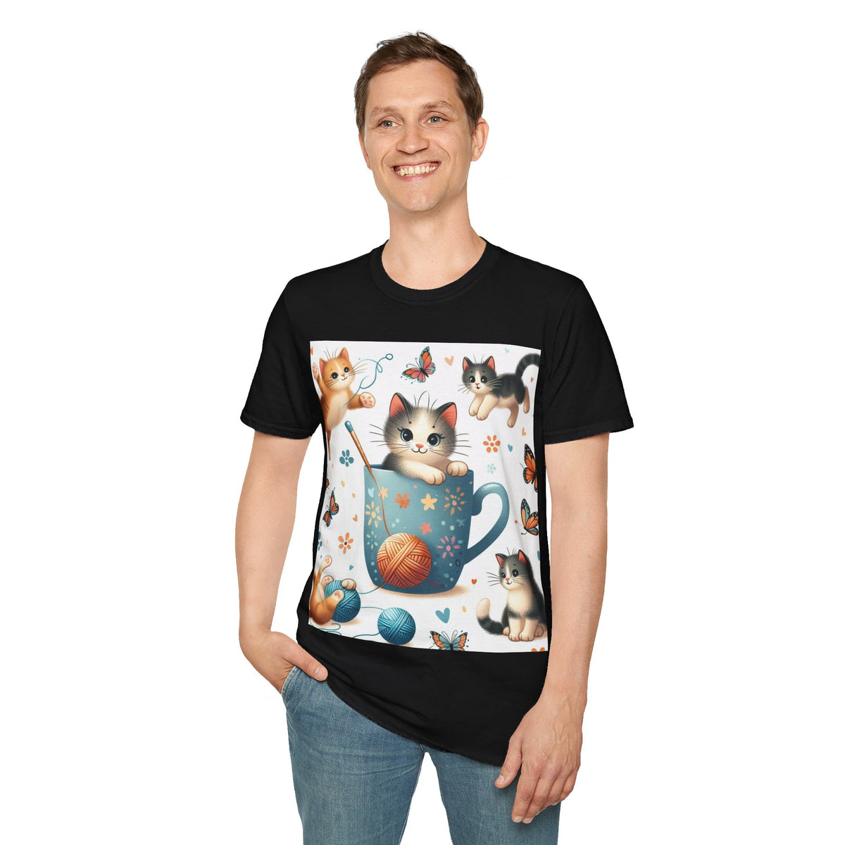 Purr-fect Comfort for Cat Lovers: Unisex Soft-Style T-Shirt - OLM Store