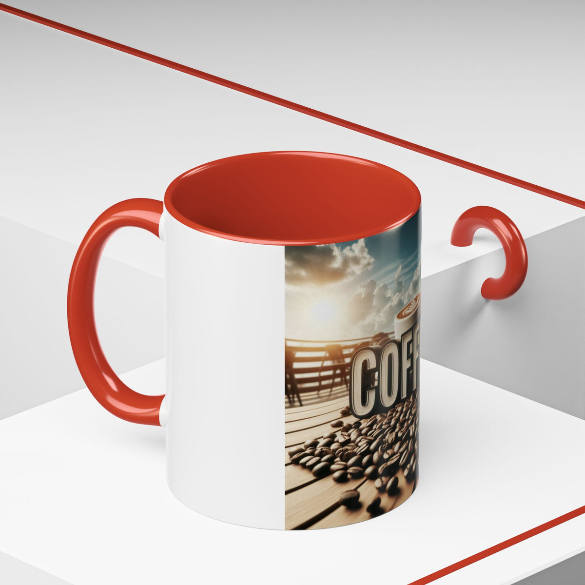 Coffee Beans Accent Coffee Mug (11, 15oz) - OLM Store