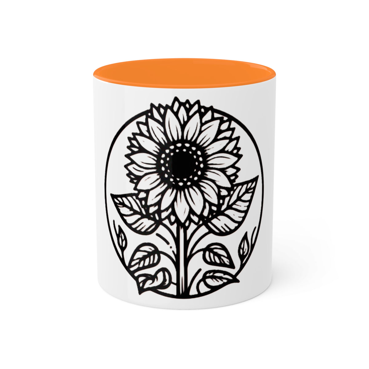 Brighten Your Mornings with Our White Sunflower Coffee Mug