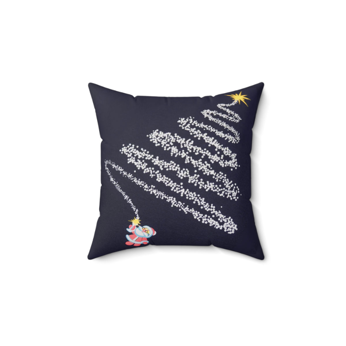 Festive Christmas Throw Pillow with Fireworks Tree Pattern - Transform Your Space This Holiday Season